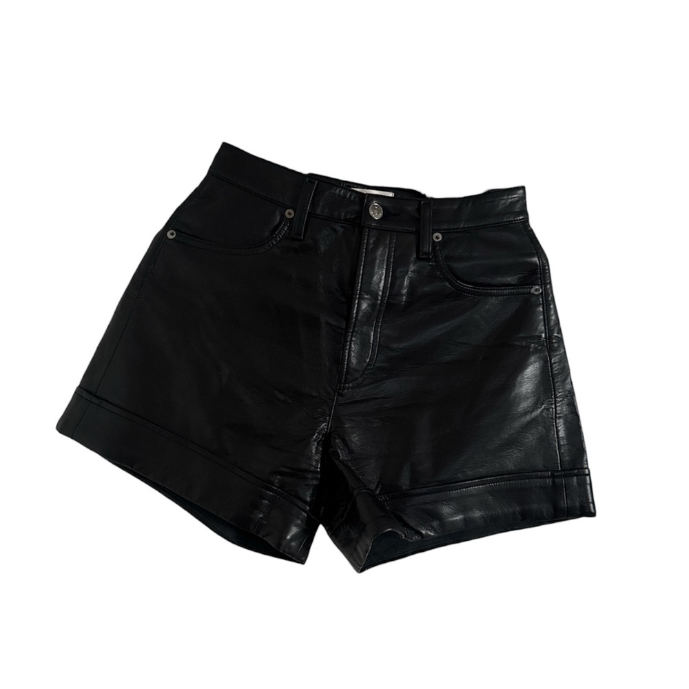 Agolde Black High Waist Women Shorts